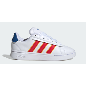 adidas Women's Grand Court Alpha 00s Shoes (5.5-11, Cloud White/Pure Ruby/Royal Blue) 