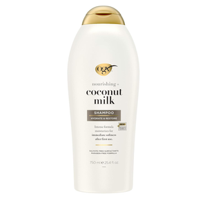 OGX Nourishing + Coconut Milk Shampoo, Hydrating & Restoring Shampoo 25.4 fl. oz