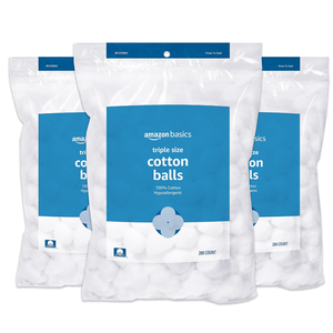 Amazon Basics Cotton Balls, 600 Count (3 Packs of 200)