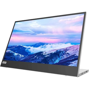 Lenovo L15 Portable Monitor, 15.6” Display, Full HD Resolution, IPS Panel, 250 nits Brightness, 60Hz Refresh Rate, USB-C Ports, Height-Adjustable Stand, Flicker-Free Technology, Grey