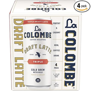 La Colombe Triple Draft Latte - 9 Fl. Oz. 4 Pack - 100% Arabica, Single-Origin, Brazilian Cold Brew Coffee with Lactose-Free Foamy Milk, Premium Coffee On the Go, 175mg Natural Caffeine