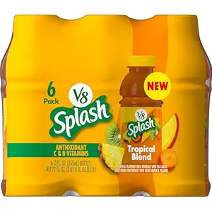 V8 Splash Tropical Blend Flavored Juice Beverage, 12 fl oz Bottle (6 Pack)