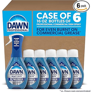 P&G Professional Dawn Powerwash Heavy Duty Dish Spray for Commercial Kitchens, Restaurants, and More, 16 oz (Pack of 6), with 1 Trigger