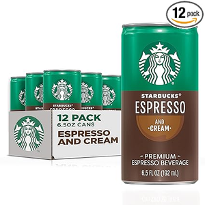 Starbucks - RTD Coffee Espresso And Cream, 6.5oz Cans (12 Pack) (Packaging May Vary)
