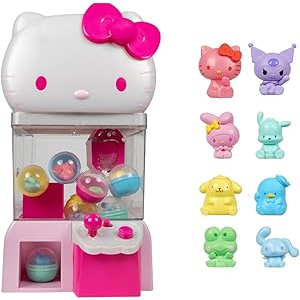 Jazwares Hello Kitty and Friends, 12” Claw Machine with 8 Collectible Mini Figures - Officially Licensed Sanrio Product from (Amazon Exclusive)