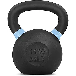 Yes4All Powder Coated Cast Iron Kettlebell Strength Training Kettlebells Weight Set for Full Body Workout, Home Gym