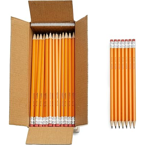 Amazon Basics Wood-Cased #2 Pencils, Pre-sharpened, HB Lead Bulk Box, 150 Count, Yellow