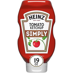 Heinz Simply Tomato Ketchup with No Artificial Sweeteners, 19 oz Bottle