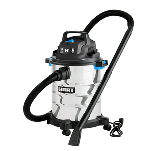 Hart 6 gallon 5 peak HP stainless steel wet/dry vacuum with bonus car cleaning kit, new