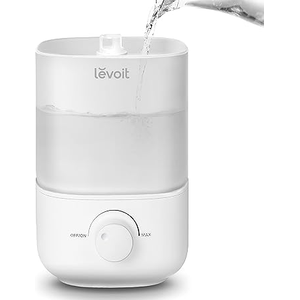 LEVOIT Top Fill Humidifiers for Bedroom, 2.5L Tank for Large Room, Easy to Fill & Clean, 26dB Quiet Cool Mist Air Humidifier for Home Baby Nursery & Plants, Auto Shut-off and BPA-Free for Safety, 25H