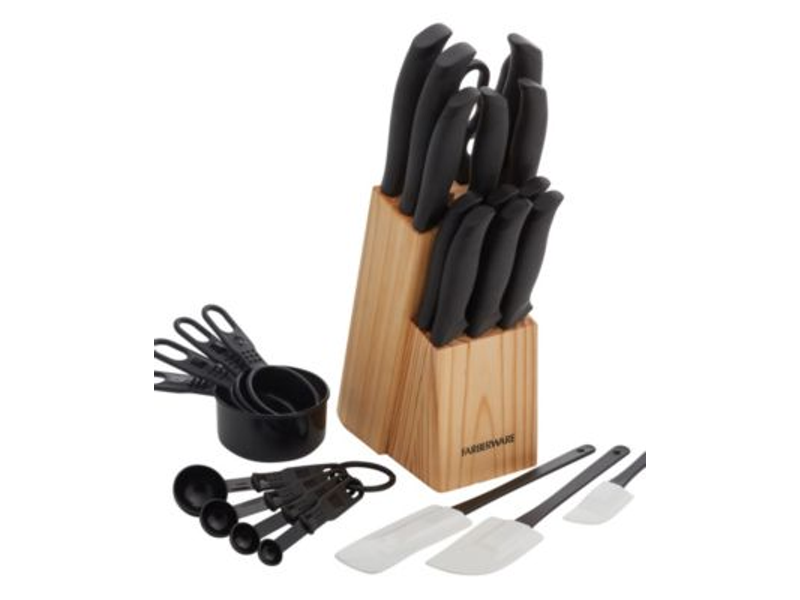 Soft Grip 25-Piece Cutlery Set with Kitchen Tools