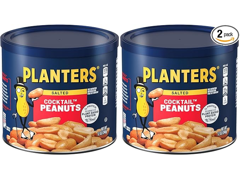 Planters Cocktail Peanuts (12 oz Jar) (Pack of 2)