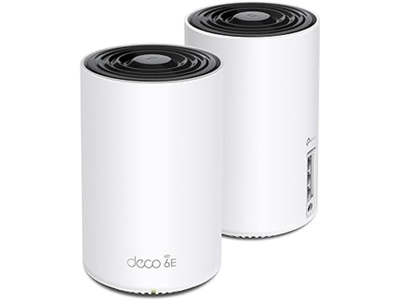 TP-Link Deco XE75 AXE5400 Tri-Band WiFi 6E Mesh System - Covers up to 5500 Sq.Ft, Replaces WiFi Router and Extender, AI-Driven Mesh, 6GHz Band, 2-Pack