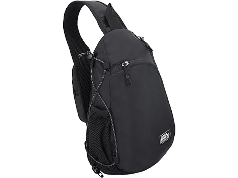 Eddie Bauer Ripstop 8L Shoulder Sling Pack with Padded Air-Mesh Adjustable Crossbody Strap for Right or Left Handed Fit - Black