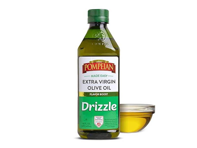 Pompeian Made Easy Drizzle Extra Virgin Olive Oil, Contains Polyphenols, First Cold Pressed, 16 Fl Oz