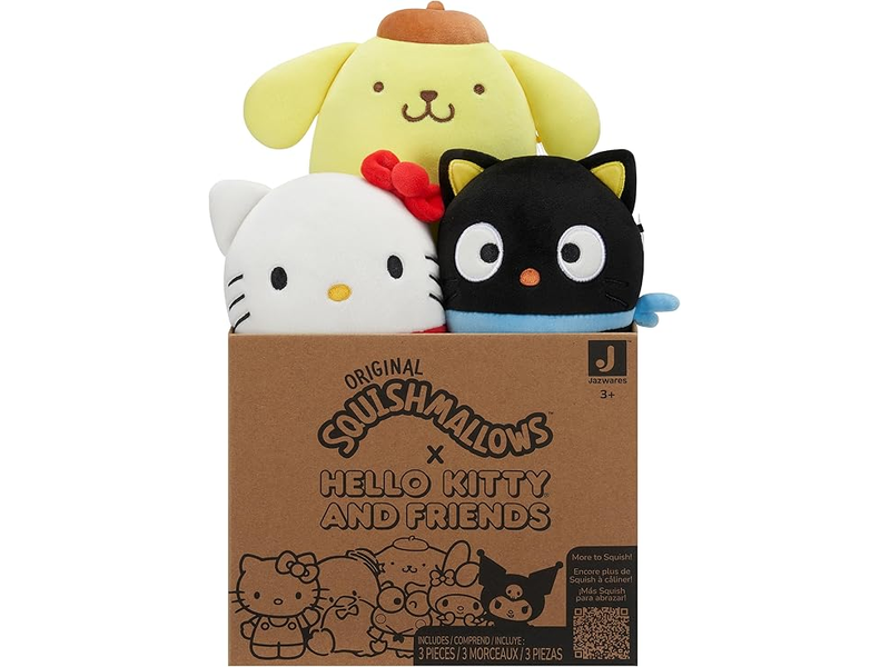 Squishmallows Original Sanrio 5in Mystery 3-Pack – Official Jazwares Plush (Little)